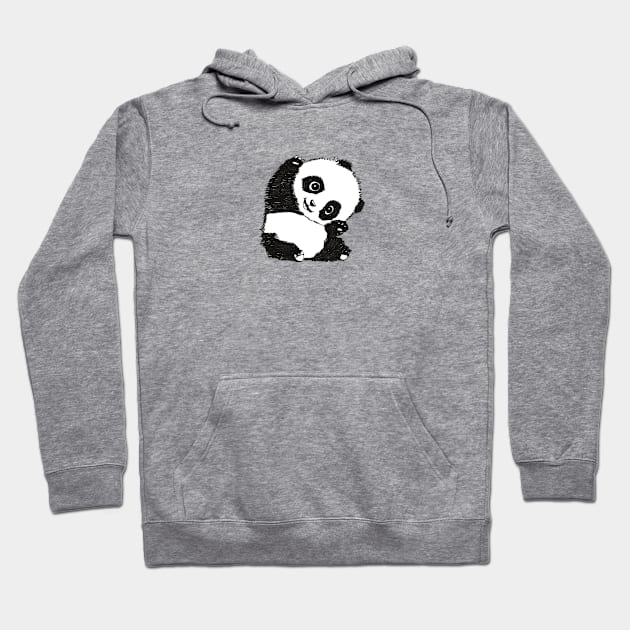 Cute Waving Panda Hoodie by Jackalandtribe1